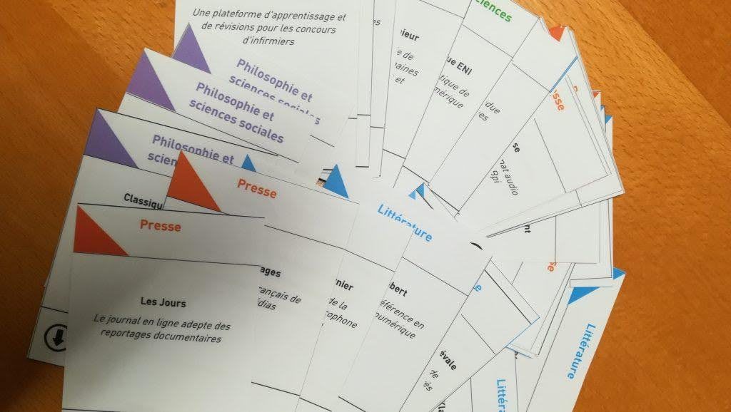 Cartes du jeu "Les 1000 boRNes" créé par Julie Duprat